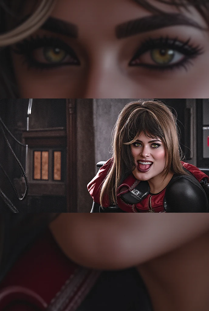 A beautiful girl with a mysterious light that illuminates the dark night. She wears a red leather suit and a long red hooded coat, and is the strongest magician who harbors and unleashes the power of black, brown eyes, Blowjob Top of Head POV Blowjob Top of Head POV L