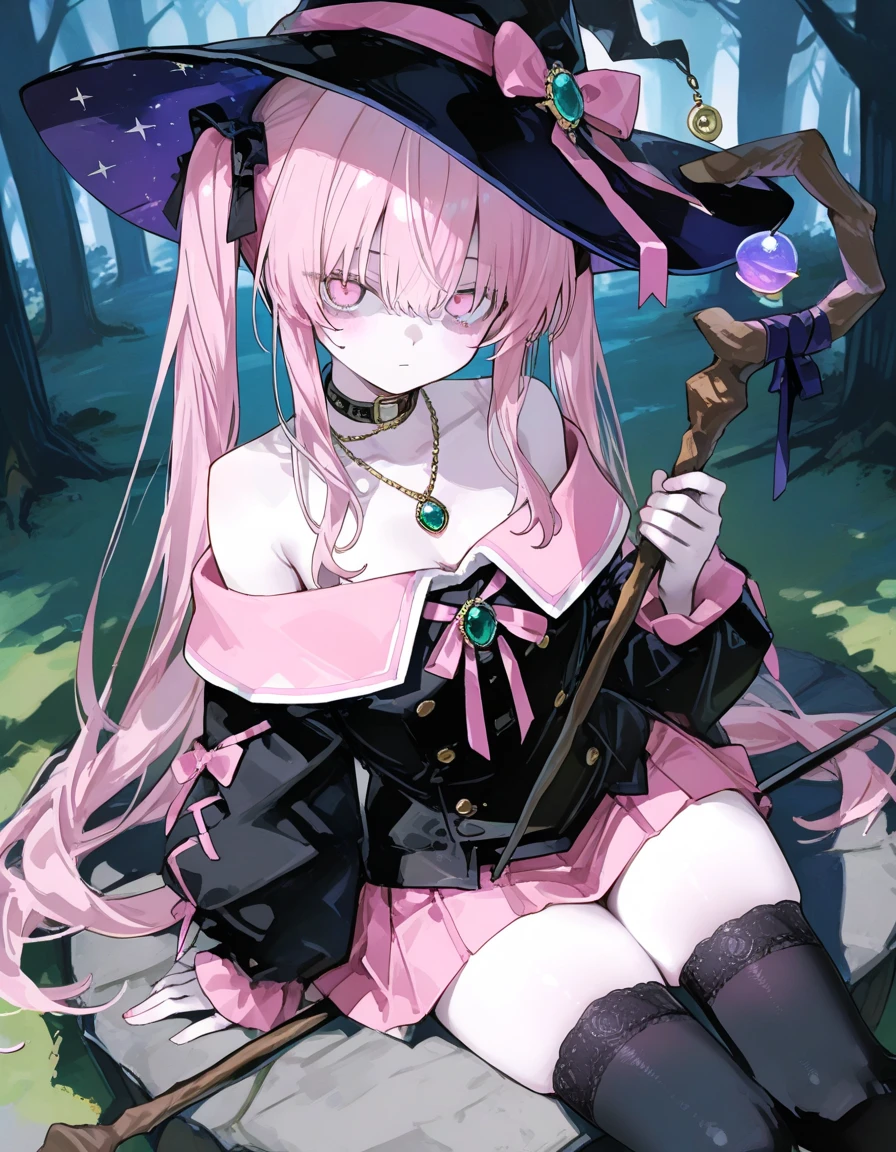 teenage girl,Witch,pink,black,Milo