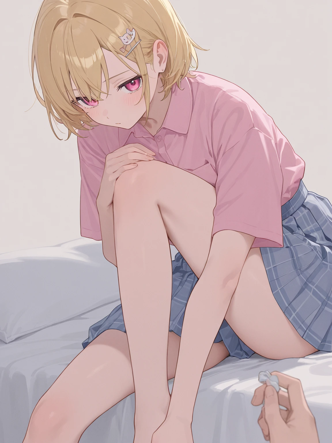 
Vibrator, vagina, vagina visible, no panties on, lower body nude, 1 dildo, underwear, dildo under nude, dildo under clothes, naked dildo, standing, bra, light cream colored hair, short hair , pale brown eyes, wet vulva, tearful, moving calmly, wet vulva, wet crotch, collared shirt, pleated skirt, bowing, legs spread, feet up, missionary bird's eye view , Legs spread, , Sex with 1 girl, , On the bed, Glamorous expression, , Looks like she's going to cum, Shy, Night, , Pale cream hair, short hair, light brown eyes, face blushing, perfect hands, detailed hands, on the bed, gathered, nsfm, collared shirt, pleated skirt, pale cream hair, short hair, pale brown eyes, wet crotch,1 dildo,underwear,dildo under panties,dildo under clothes,