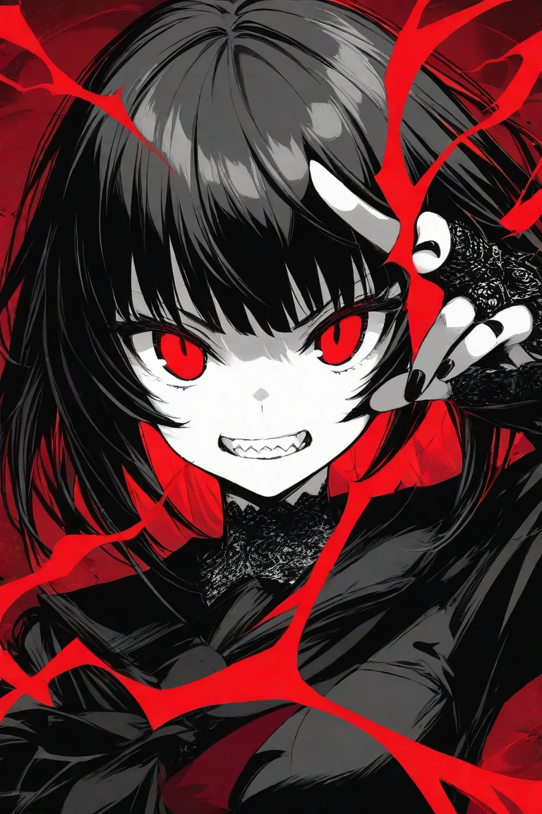 extremely detailed 8K CG, ultra-detailed:1.3, ultra delicate and detailed face:1.3, (absurdres, texture, masterpiece), pixiv contest winner, by Posuka Demizu, from side, BREAK, turning the face and body to the left:1.4, full body, dynamic manga-style illustration of the cyborg samurai girl is full of tension, with sharp eyes and gritted teeth, BREAK, she holds her sword and faces to the left. The world is dark and full of passion, the color scheme is blood red and gray, she's bending forward and glaring, her kimono torn in places, exposing her mechanical body.