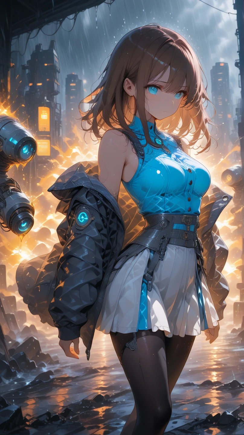create an anime of an electric power worker