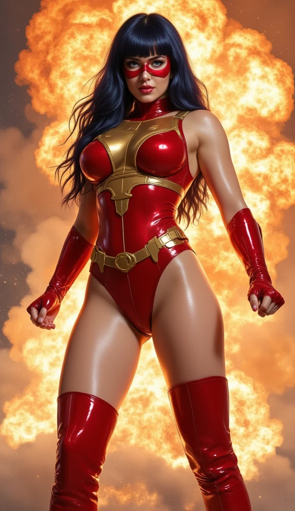 Garota linda, impersonation of Hal Jordan, Lanterna Vermelha, Super heroi dos quadrinhos da DC, guardian of the universe, vontade, Poder do Anel, Tropa Lanterna Vermelha, space hero, piloto de teste, Lanterna Vermelha, Tropa Lanterna Vermelha, Anel de Poder, Red Lantern symbol, quadrinhos da DC, Super heroi, quadrinhos, Universo DC, Fiction Hero, vontade, uniforme do Lanterna Vermelha, hero costume, Symbol on the chest, Anel de Poder, Tropa Lanterna Vermelha, design de Super herois, cores do uniforme, detalhes do traje, emblema, equipamento heroico, desejo, prazer, Passion, sensualidade, attraction, pecado, Temptation, prazer, fantasia, seduction, erotismo, intimidade, desejo sexual, Romantismo, sensual experience, erotic fantasy, sexualidade, Stimulus, conquista, sodo, sado, traje justo ao corpo em couro brilhante, como nos filmes, feito com cores vivas e brilhantes, destacando as curvas do belo corpo em 8k, emblema do Lanterna Vermelha no busto, whimsy in the classic uniform, fidelidade.