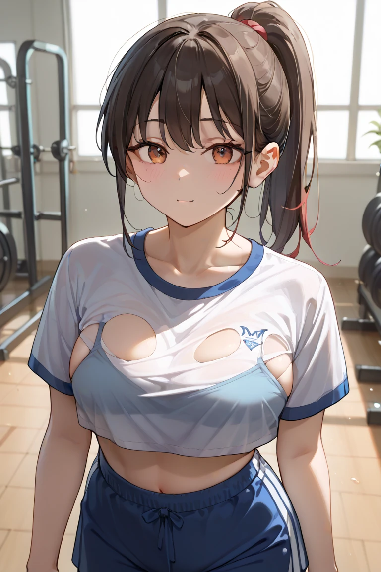 Exercise outside、serious facial expression
