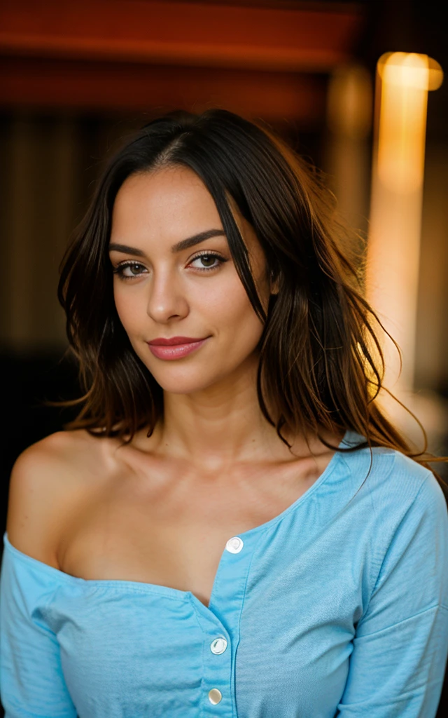 (wide angle shot, editorial photograph of a profile of 40 year old gorgeous super model woman smiling with blanck teeth), (highly detailed face:1.4) (smile:0.8) (background black) POV, by lee jeffries, nikon d850, film stock photograph ,4 kodak portra 400 ,camera f1.6 lens ,rich colors ,hyper realistic ,lifelike texture, dramatic lighting , cinestill 800, (highly detailed face:1.4) (smile:0.7),perfect eyes, perfect iris, perfect lips, perfect teeth, perfect skin, soft front light, glow, HDR

