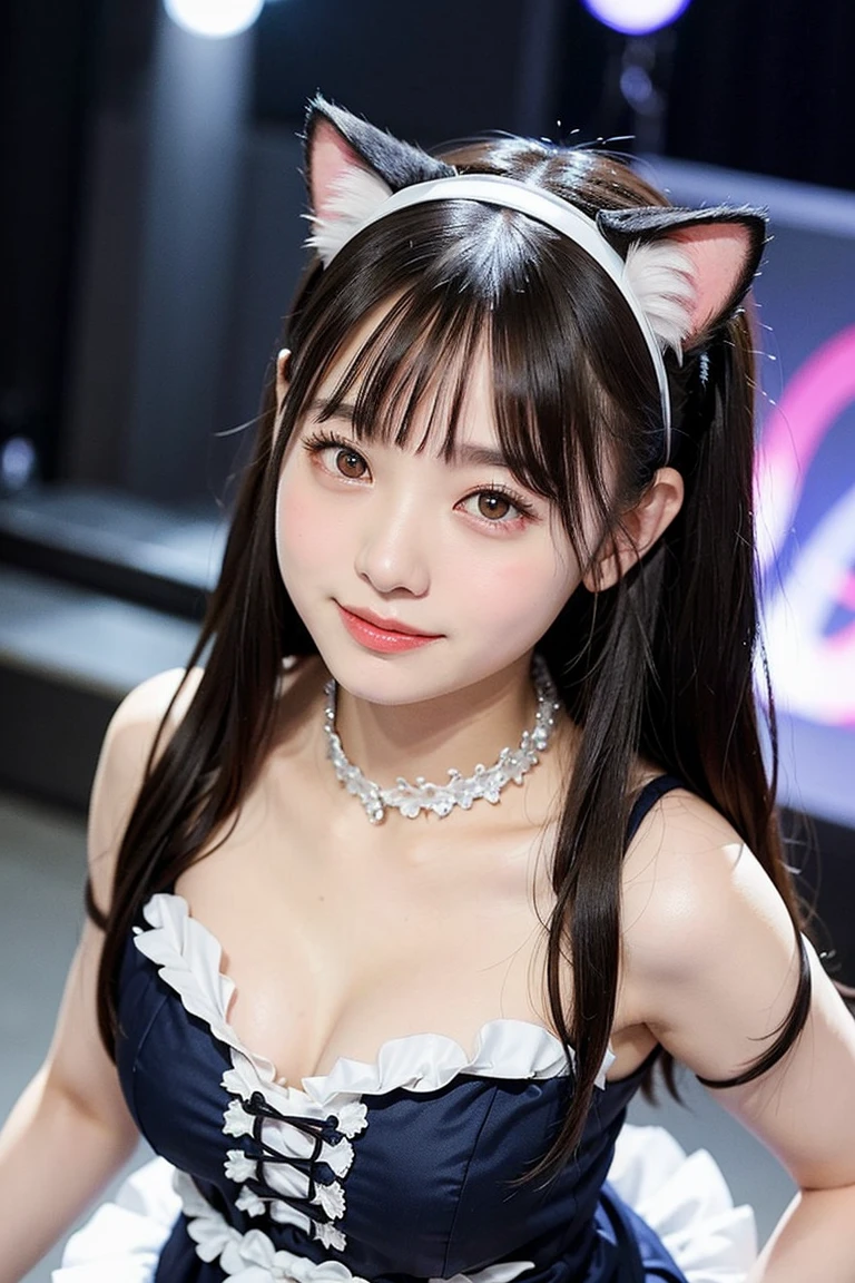 High resolution, solo, Animal ears, chest, Open your mouth, comical