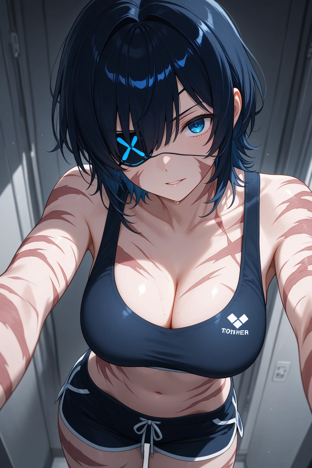 blue hair