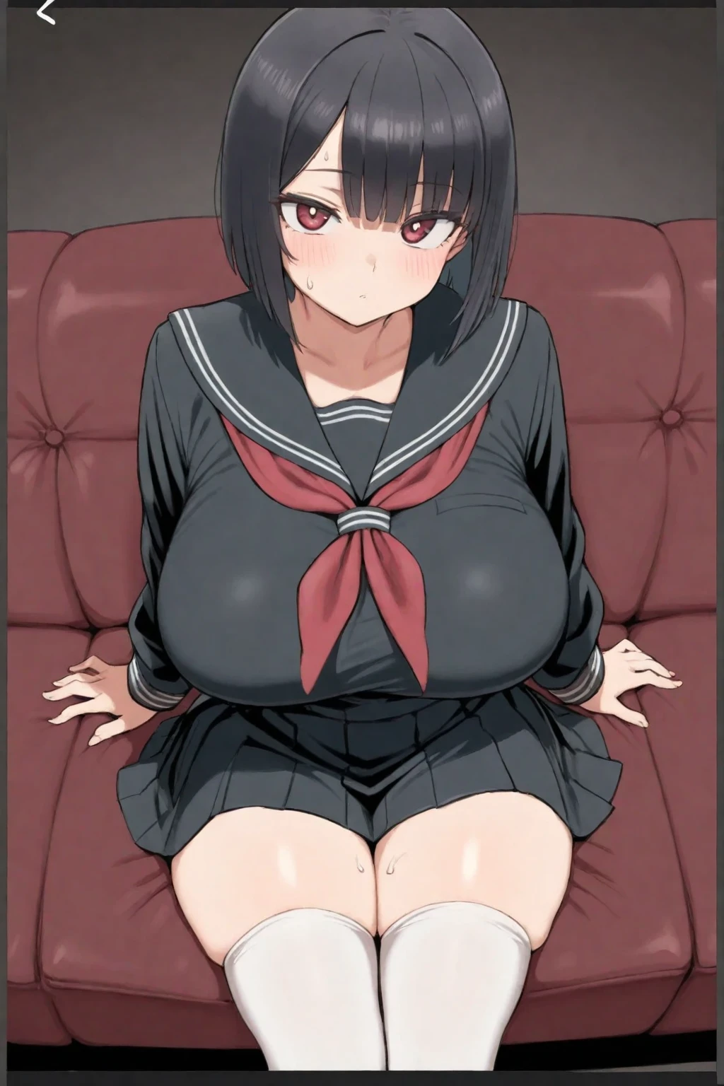 solo, 1girl, looking at viewer, 2D, anime, anime coloring, (solid white background:1.3), hiyori suzumi, ,masterpiece, expensive quality, very_expensive_solve, big_file size, full color,(completely nude:1.2),pussy,niplles,