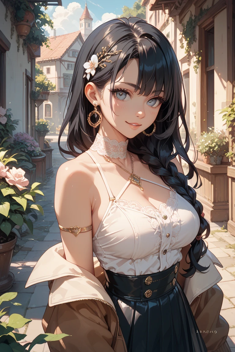 1girl,solo,cute,big breast,cleavage,native dress,dress,gorgeous,in bazzar,shopping