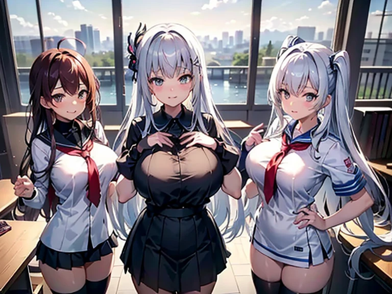Highest quality, masterpiece, Ultra-high resolution, (6 Girls:1.2),3 vs 3、14 years old、Each one has a different uniform、Mixed martial arts、Fighting fiercely、cute、cool、Mature