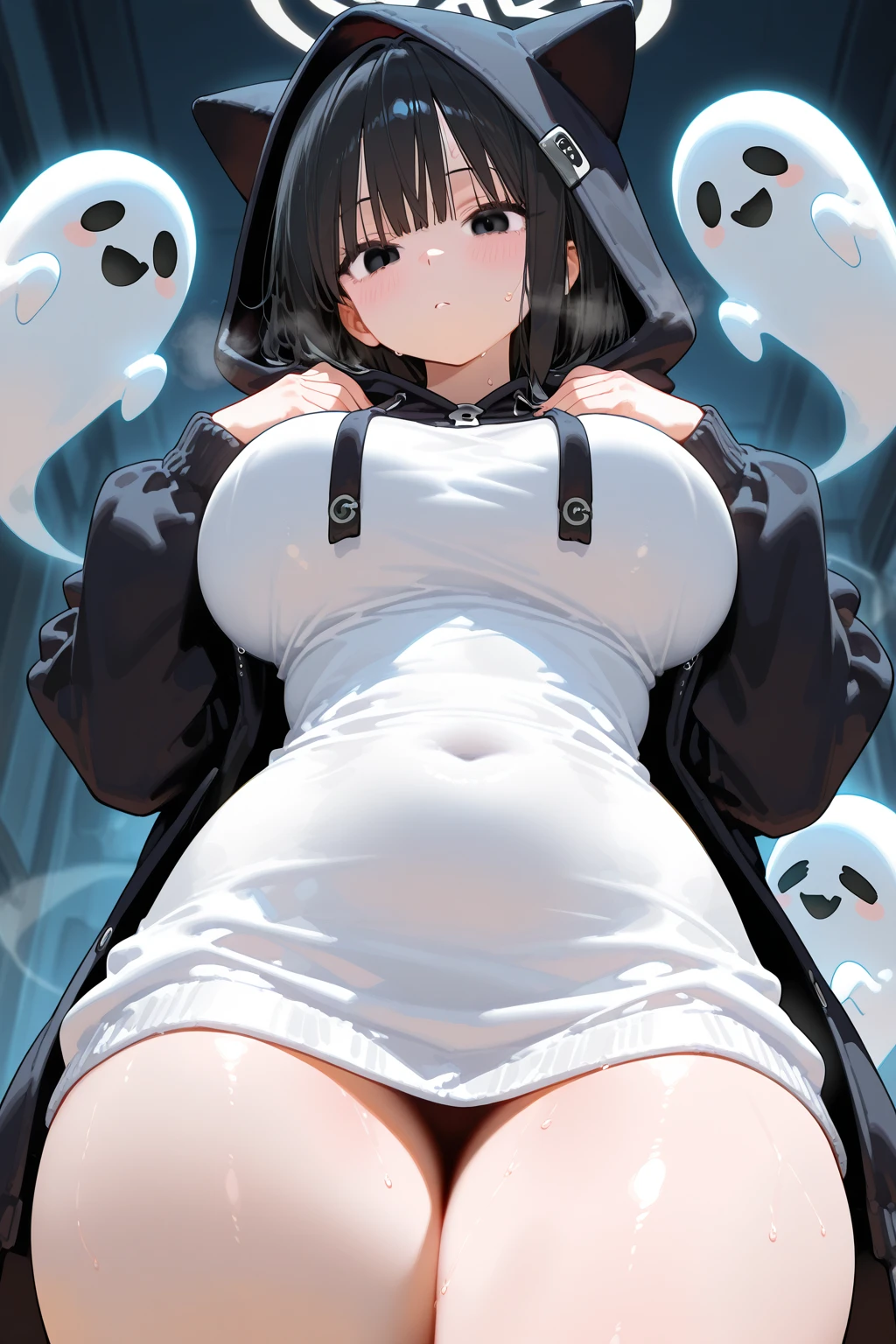 In a haunted house、supright straddle、vaginale,sex、hug、from side、ghost、Apparition、ghost、Kappa、Tengu、Nine-tailed Fox、Shuten Doji、Both eyes open、Hardcore、Nipples、Being raped、Blowjob、Big dick、Pussy、Covered in semen、Girl、Girl、Short、Younger、Lower school year、Baby Face、Big Breasts、Dynamic Angle、masterpiece、best quality、ultra-detail、My hair is messy、Your clothes are torn