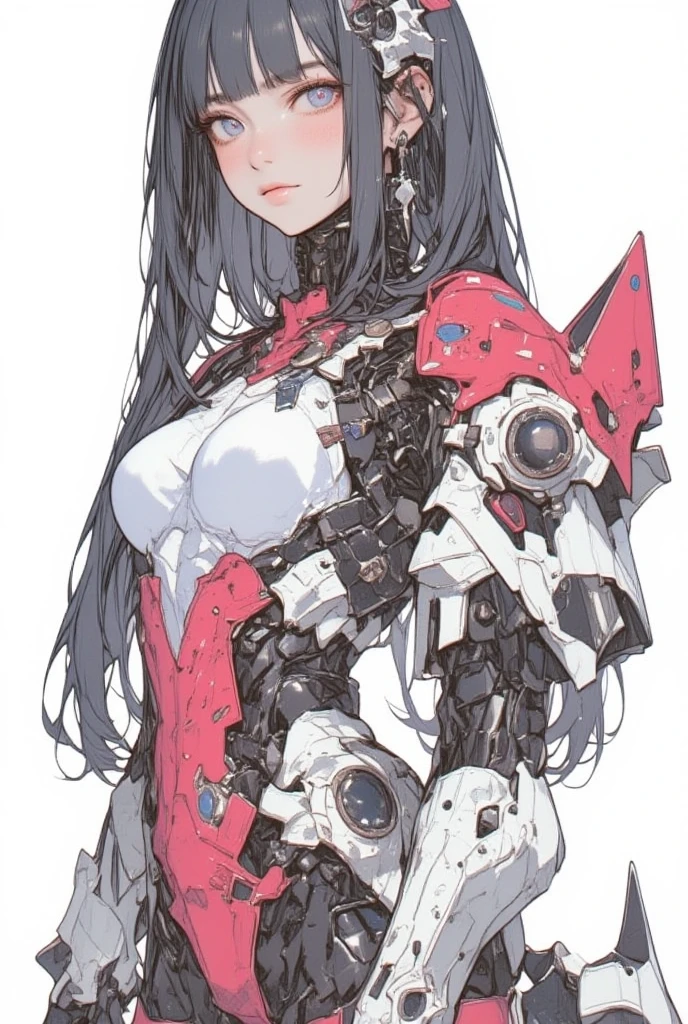 (masterpiece),(Highest quality),(Super detailed),(Best illustrations),(Best Shadow),(Absurd),(Detailed Background),(so beautiful), 16K, 8K, 4K,(Best Shadow),empty eyes,robotization,woman ,big bust,Robot Joint ,Metal skin,Black Suit,long hair,a suit that covers the whole body,tight bodysuit