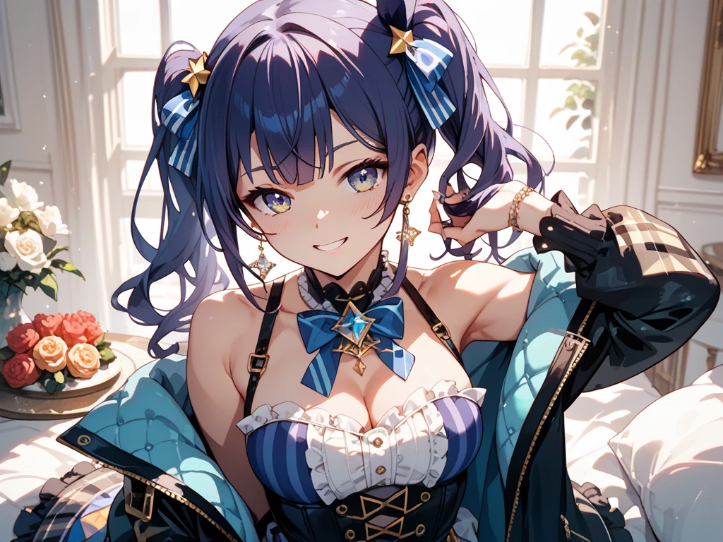 (masuter piece:1.2, Best Quality), (The artwork:1.2), (beautifull detailed face:1.3),, ((jester)), 1girl in, full bodyesbian, PlayingCards