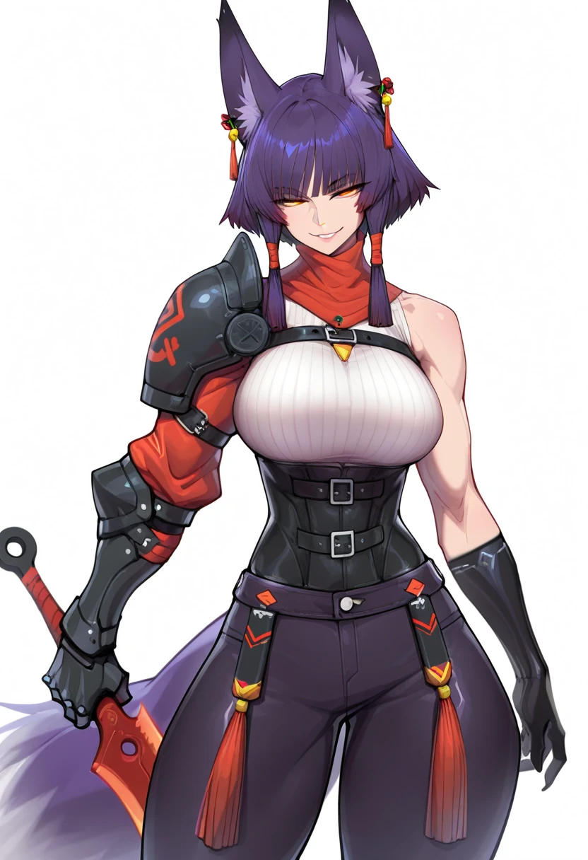 surmar, smiling, 1woman, (((tanned skin))), tribal headdress, tucked away violet hair, closed eyes, metal collar, (tigerprint bikini), ((leopardprint skirt)), bracelets, feathers accessories, crossed arms, leaning on a stone wall, abs, navel, <lora:lirhyz:0.7>, 8k, 16k, trending on pixiv, fanbox, skeb, masterpiece, detailed face, digital painting,