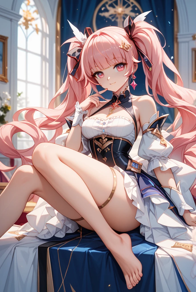 ((highest quality)),(ultra high resolution),(Super detailed),(detailed description),((best CG)),(best work of art),super precision art,great drawing art,(Art with precise details:1.5), (1 woman:1.5),colorful corset dress:1.6,beautiful and well-shaped face:1.5,detailed jewelry:1.4,thin waist:1.3,Beautiful leg lines:1.4,high heels:1.4, A jewel that emits light:1.6,