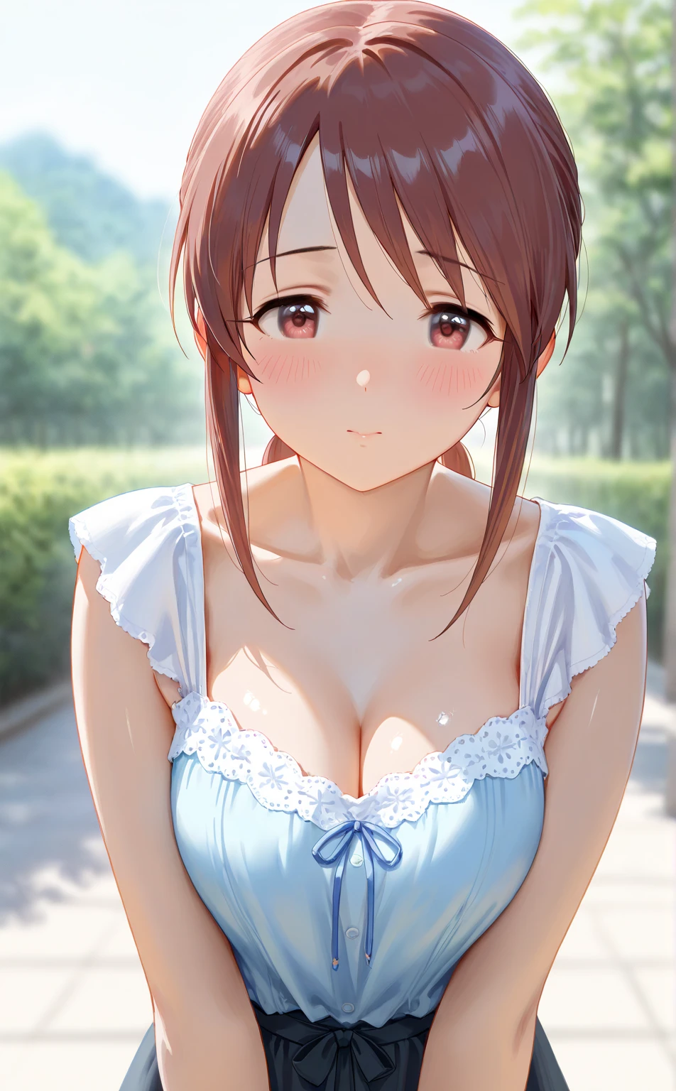 {{{{{16k,Ultra High-resolution realistic photograph of neat virgin first-year junior high school girl's in School-designated gym uniform with junior high ribbon as pretty as a actress in Grass schoolyard, She's in the first year of middle school, but she's too well developed, her cleavage tits are too beautiful, Her bra is showing through under her gym clothes, Her tits are shaking so much in PE that it's embarrassing}}}}},{{Extremely detailed}},{{{{{dye her cheeks flush and integrated her head pure small, thick lips, Enchanting thick gross idol's Lips}}}}},{{{{{the bang ponytail hair}}}}},{{{{{She get more attractive and smoother her body, her expression and appearance are transformed into that of a pure, Her white tits are so fluffy, and are depicted in great detail, but her sex appeal from her cleavage fills the schoolyard, her bodyline and tits and hips are getting cuter and cuter, She has been reborn as a pretty one-in-a-thousand-year girl with a sparkling aura of cuteness}}}}}