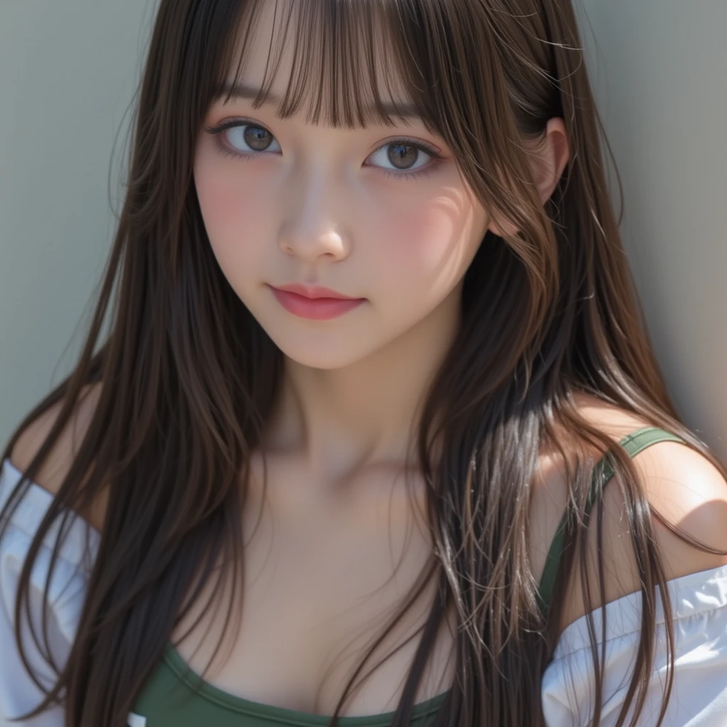 masutepiece, Best Quality, 8K, 85 mm, Raw photo, absurderes, award winning portrait, Solo, violaceaess, gardeniass, Delicate girl, Upper body, Idol face, Digital SLR, Looking at Viewer, natural, Candid, Sophisticated, zora々Right, Professional Lighting, Film grain, chromatic abberation, (Bokeh:1.1),dress room、Locker Room