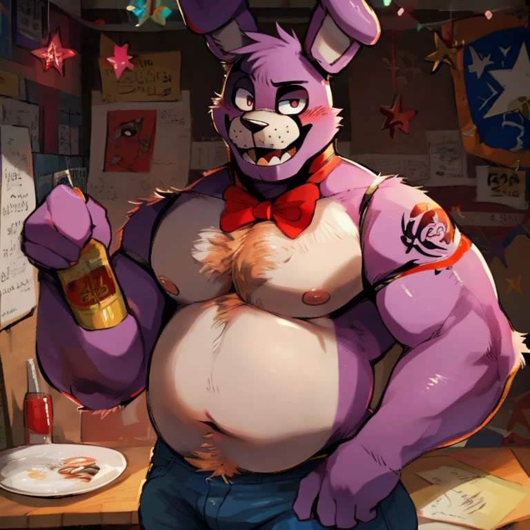 ASCII nsfw, ((by chunie by catsudon by retros, by zoroj)), detailed eyes,source_furry, rating_explicit, masterpiece, bara, hairy, anthro, (((springtrap))), (Springtrap animatronic), animatronic, FNAF, nude, high quality , highly detailed, half-closed eyes, cgi, male focus, anthro, muscular, body fluids, (pecs), black nipples, hairy, looking pleasured, spreading, presenting, (purple penis), big penis, balls, laying down, laying on back, legs up, in a pizzeria, inside, fat ass, asshole, anus, semen expulsion, semen coming out of the ass, a lot of semen, semen jet, ass squirt explosion, solo, two eyes, harness, leather harness, black harness, body harness, after sex, cum in the ass, cum on the floor, used condoms, muscle, muscles, muscular, muscular man, sex, yaoi, masturbation, (detailed background, dark, abandoned diner:1.2), springtrap