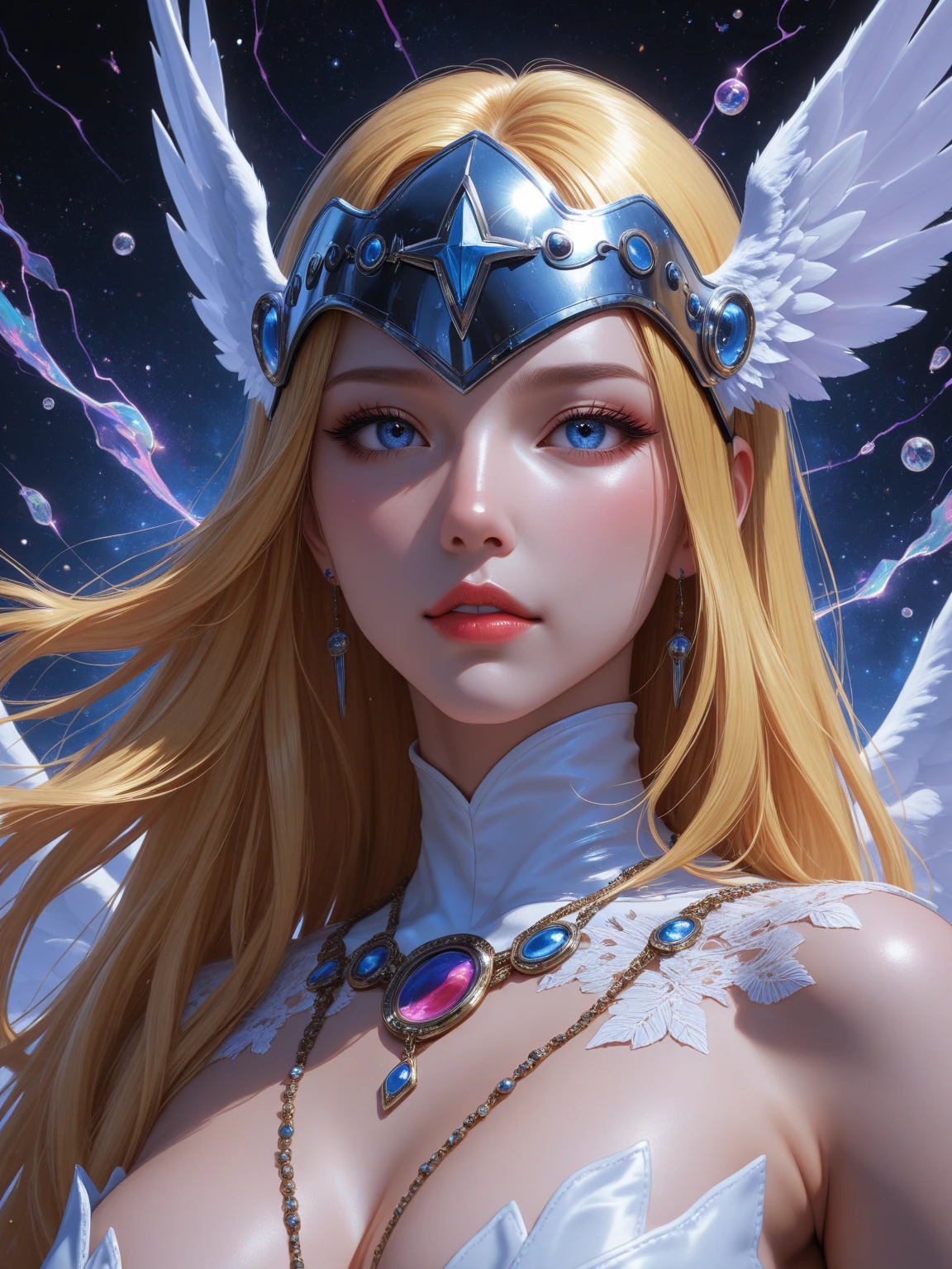 Angel woman, crown of water, 4k --auto --s2