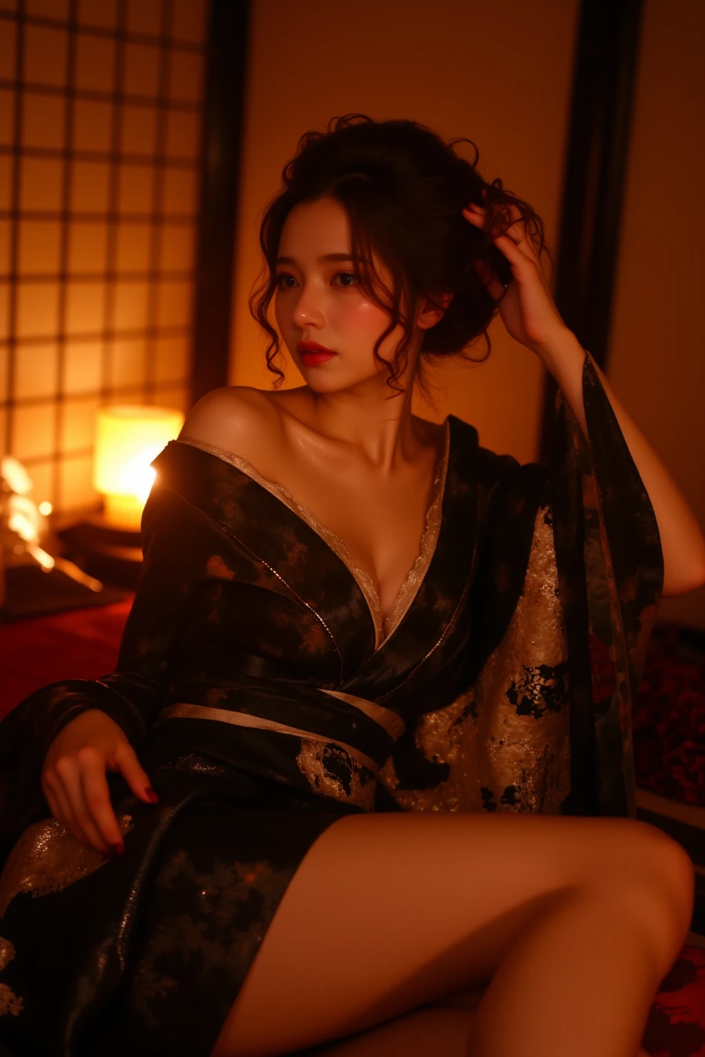 Low neckline, large breast, d-cup --auto