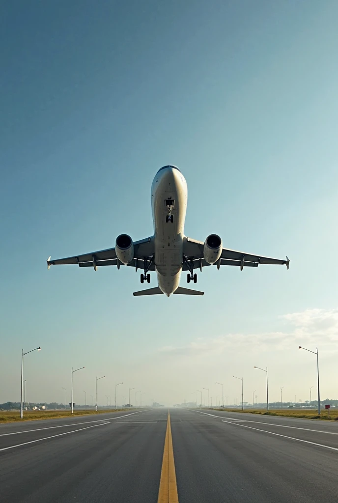 The plane is ready to take off