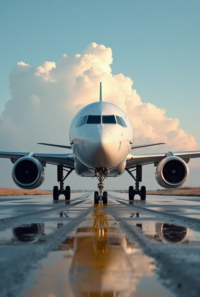 The plane is ready to take off