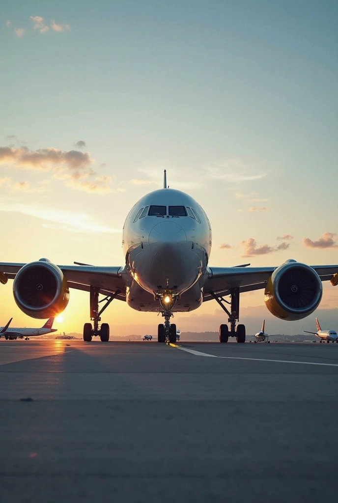 The plane is ready to take off