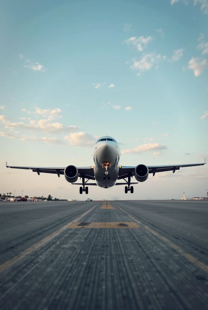 The plane is ready to take off