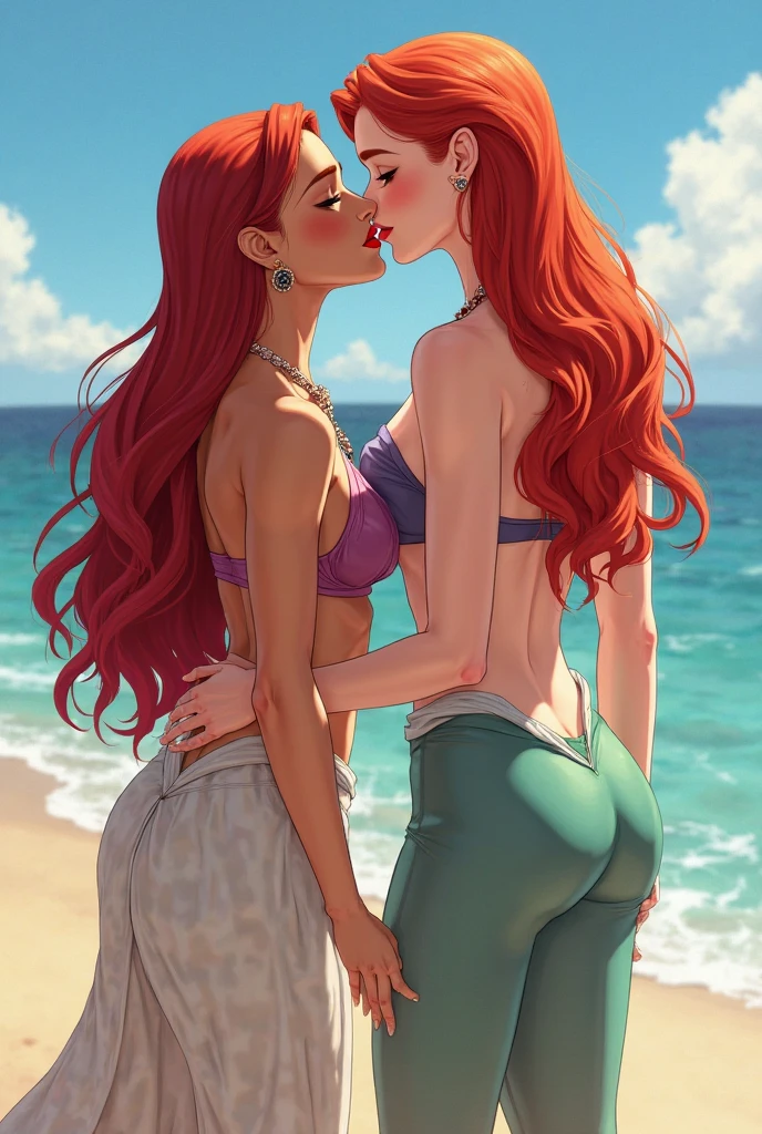 NSFW. (nude) (Megara, medium natural breasts, pubic hair), fucking two men on a deserted beach. (depth of field) (dramatic lighting), ((best quality)), ((masterpiece)), (detailed)