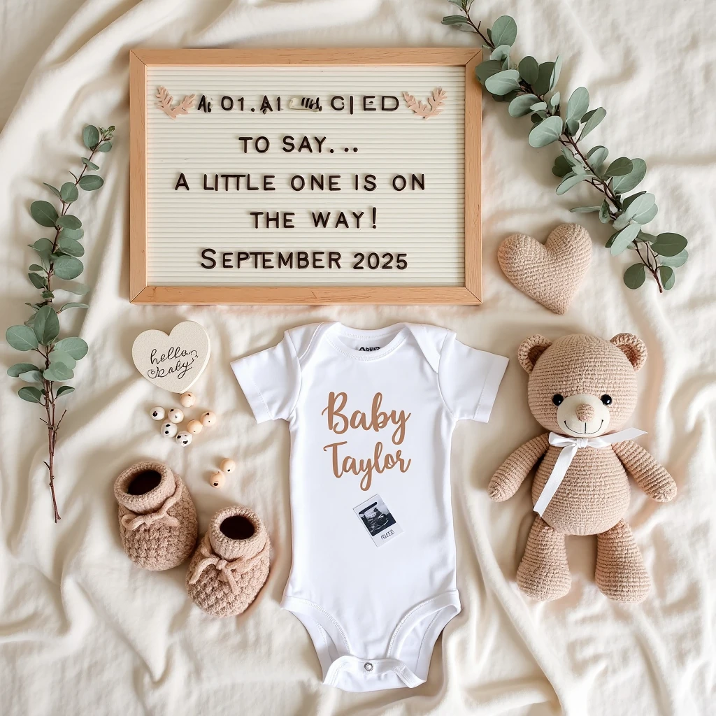 a standee of the word “two” behind a baby photoshoot

