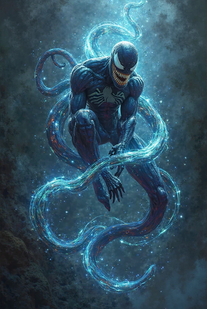 A dazzlingly shimmering sonic symbiote radiates bioluminescent hues,embodying tranquil peace and serenity its luminescent tendrils pulsate with vivid colors,while its ethereal form undulates gracefully. by NatGeoPhotographer This mesmerizing subject,showcased in an impeccably detailed photograph,captures the symbiote's otherworldly beauty and its harmonious connection to soundwaves. The image portrays a breathtaking kaleidoscope of colors,highlighting the symbiote's iridescent splendor against a contrasting dark backdrop. Each intricate detail is impeccably captured,immersing viewers in the symbiote's enchanting aura. The impeccable image quality beautifully accentuates the symbiote's awe-inspiring presence,transforming it into a captivating visual masterpiece. by NatGeoPhotographer,floating city in the sky. The symbiote also emits a soft glow,reminiscent of bioluminescent plankton