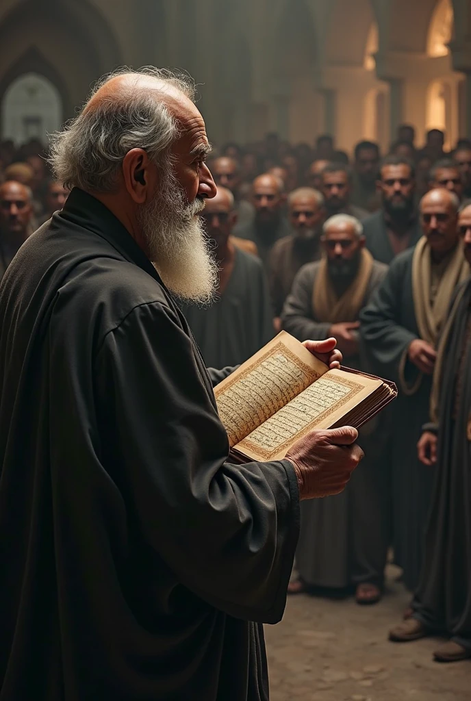 A poor man stands by the grave and reads the Koran in a course of tears, and the people around him break down in tears. And others people pray namaz