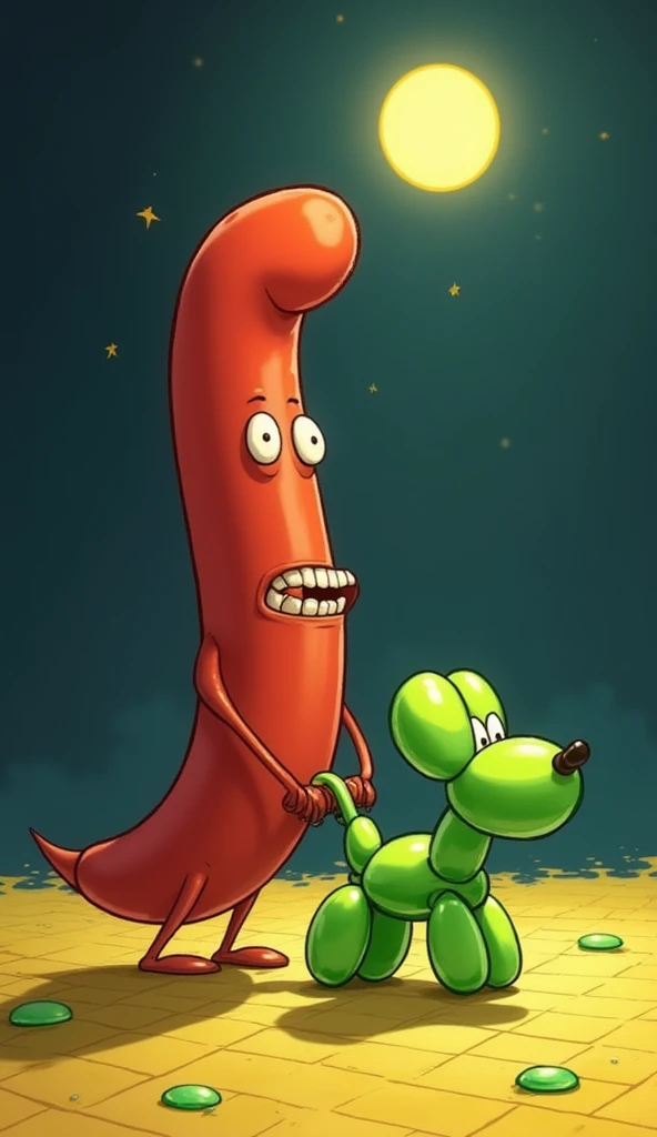 shaggy rogers, tank top, outside, holding onto balloon string, bottomless, legs together, long penis, eyes looking down, beehive, buttcheeks, blue sky, shoes, no clone, bees stinging butt cheeks, nervous