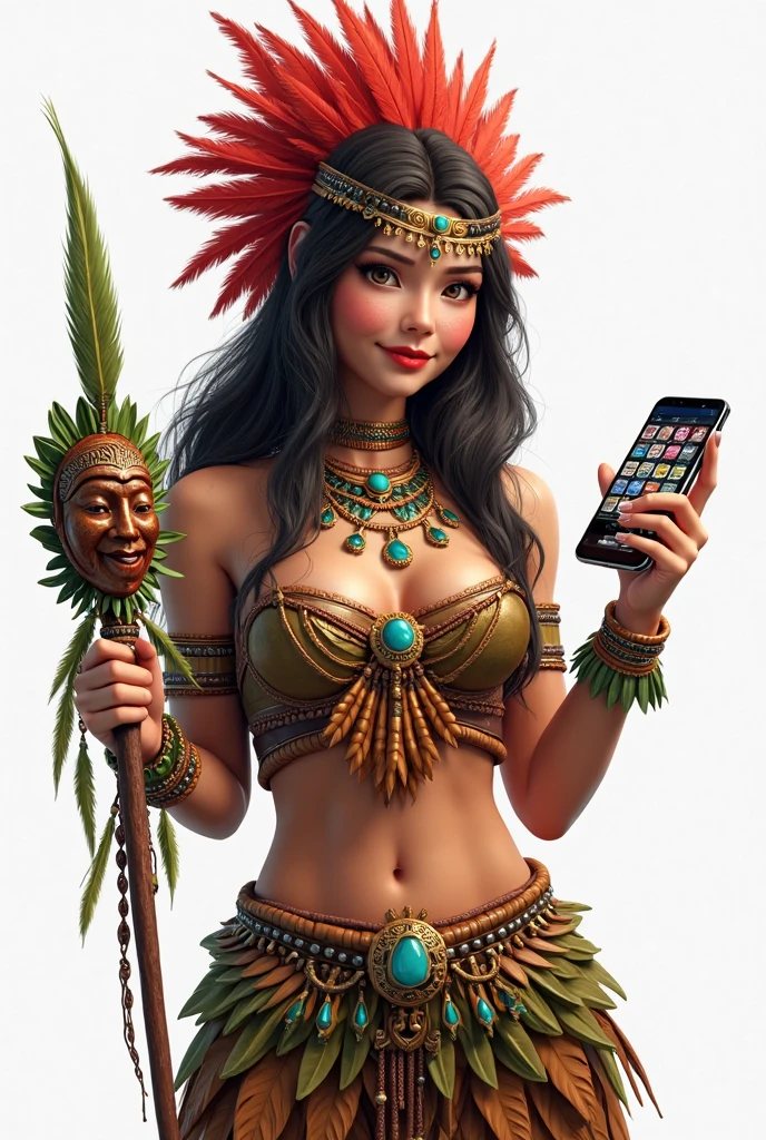 Create a Instagram profile picture based on This image features a stylized  girl with long, black hair and green eyes. She is serpent queen with crown  with tattoos visible on her arms . Her pose is confident, with her arms hold a mobile phone like apple 14 pro max and sitting in a kingdom. 

Next to her is a mobile phone screen displaying a Telegram interface. The screen shows the name "Aadhi Naagini" prominently at the top, and there is a golden cobra with a menacing expression in the lower part of the screen. The cobra is detailed, with its hood flared and mouth slightly open, giving it a powerful presence.

The background is a solid green color, giving the image a clean and modern look. The overall vibe of the image is edgy and bold, with the tattoos and cobra adding a touch of mystique and strength to the character.