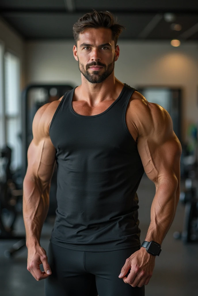 Handsome dutch man, muscular , Alpha male, goatee, calvo, Casual dress black pants and eed shirt., pantalón casual,gold jewelry, strong and muscular legs, big lump, large lump, Masterpiece, ultra realistic, high detail, movie poster, fondo claro , 8k, Clear, dynamic pose, crazy details, hyperrealistic, fondo claro minimalista, detallado, nitidez espectacular , brazos cruzados al pecho , manos varoniles , de perfil mostrando las nalgas