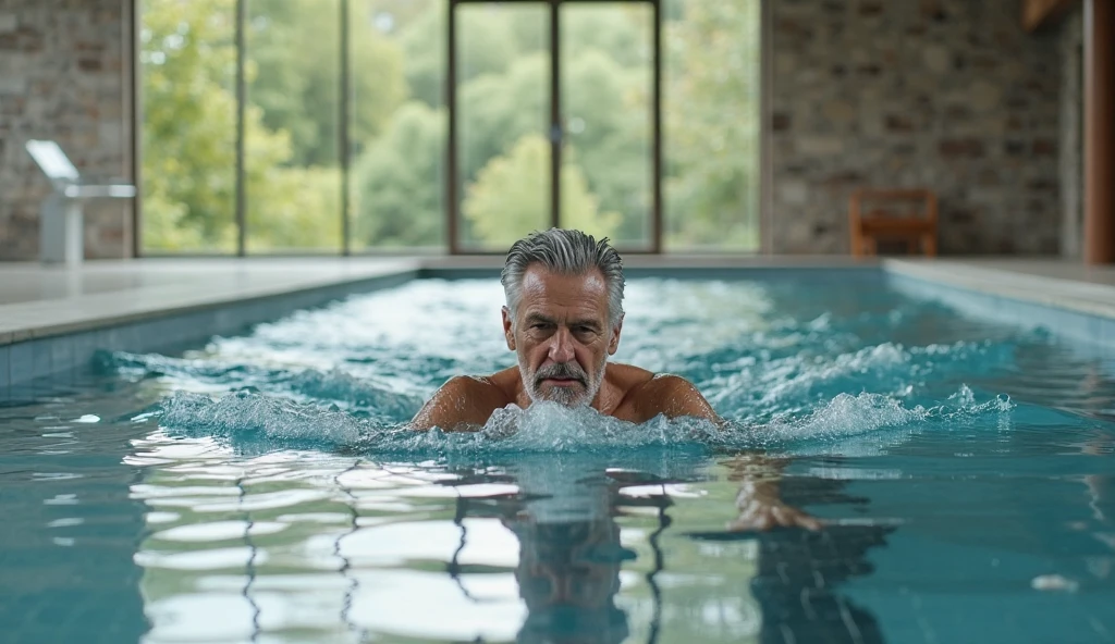 Julio Iglesias in a jacuzzi