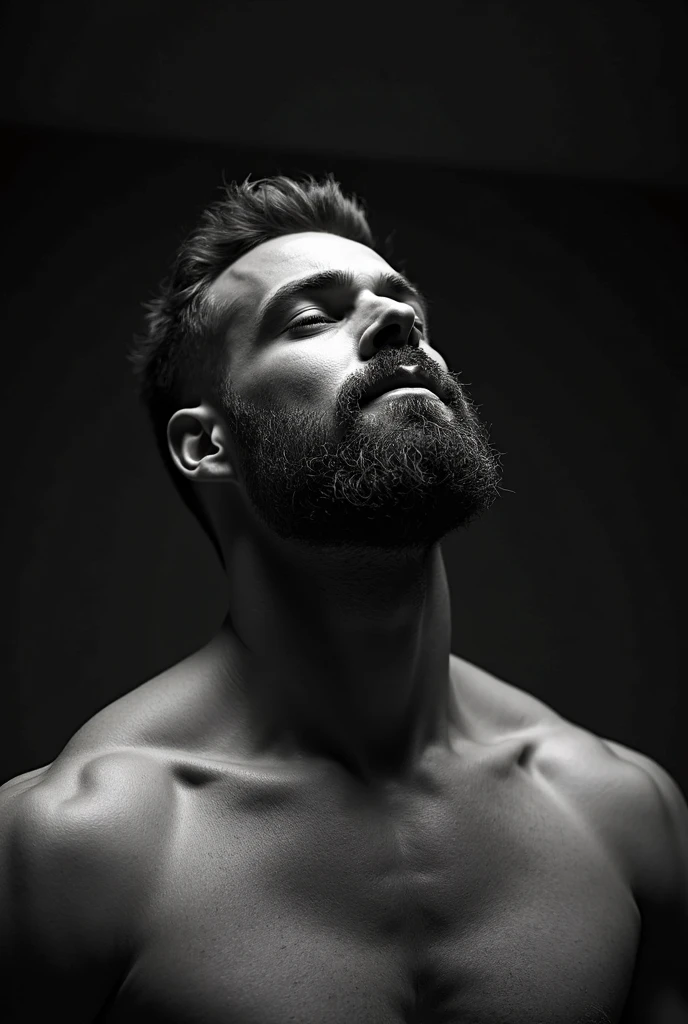 handsome reference reference Matt Anderson without clothes. Sensual shooting. pleasure. sweaty body . sex. Chest muscles! Chest hair! ((monochrome)), ((grayscale))