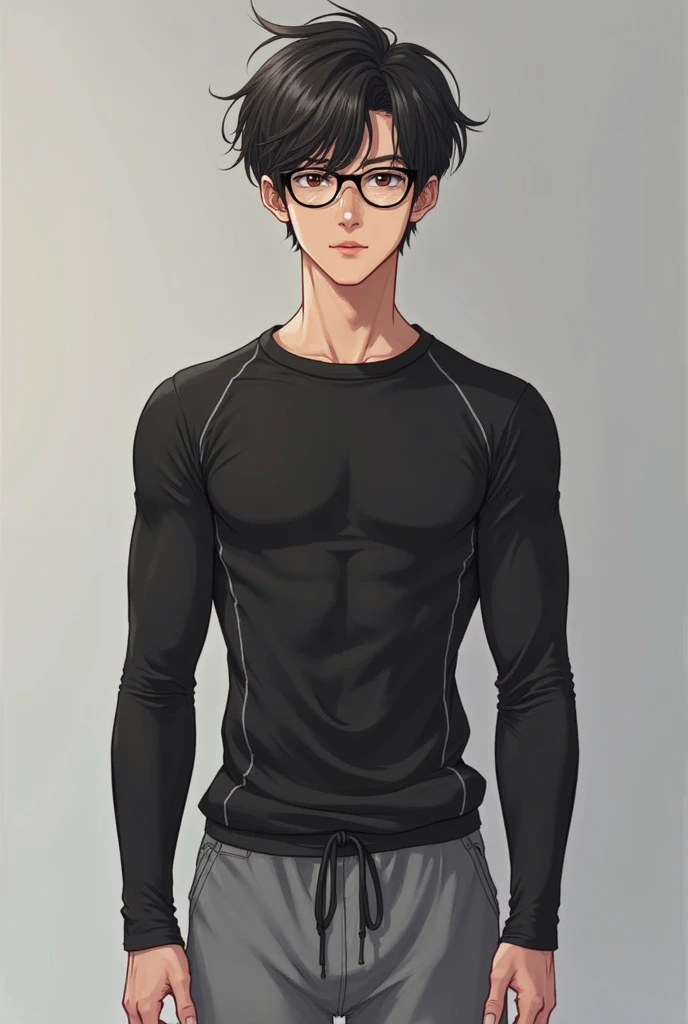 Ren Amamiya Persona,anime boy,soccer uniform,naked top, glasses,black briefs,cute bluge,detailed chest and bluge,viewing at the viewer