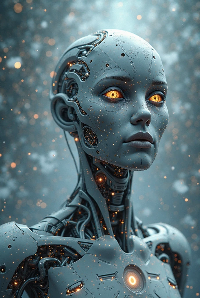 Generate a concept in AI,AI,Reach out,Half Body,Surreal,