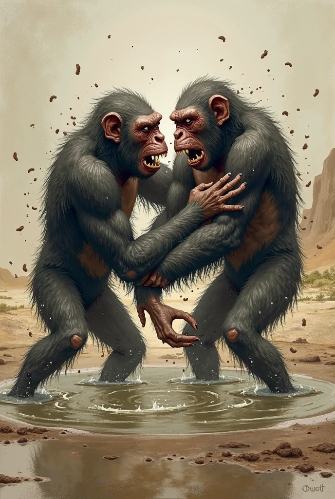 (by Taran Fiddler), (by chunie), primate, feral monkey, male, older male, grandpa, old, elderly, facial hair, mustache, beard, grey skin, dark fur, shaggy fur, droopy eyes, slightly chubby, wide hips, thick thighs, spreading legs, small cock, tapering penis, butt focus, anus, perineum, deep anus, backsack, giant balls, sagging balls, cum, jungle, prehensile primate feet, moaning, orgasm face, tongue out, looking down at viewer, bent over, sunlight, overexposed image, warm light, hot light, looking pleasured, body paint