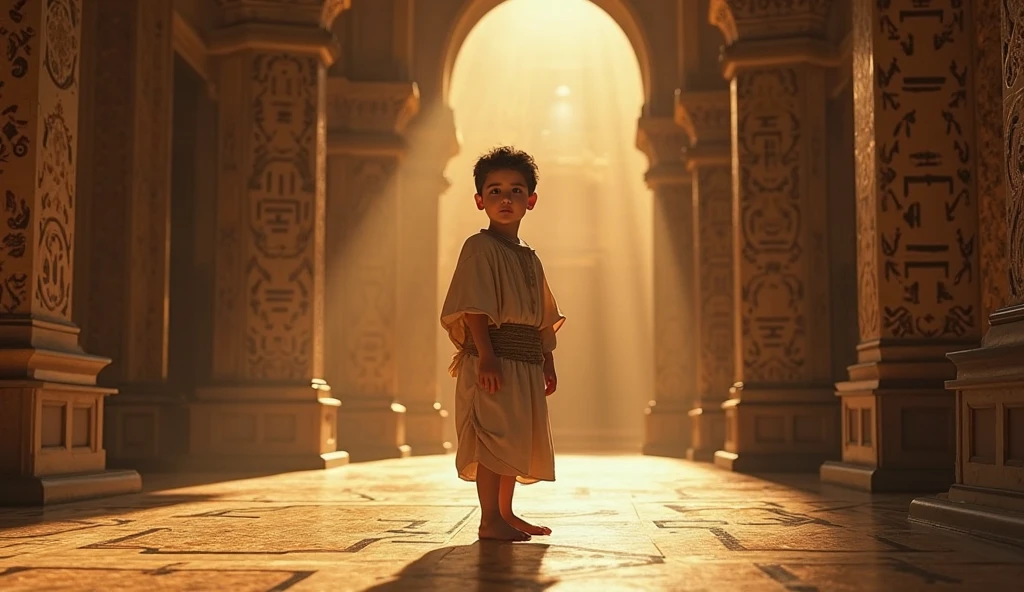 A beautiful Egyptian sad young boy
under the well .look realistic pic