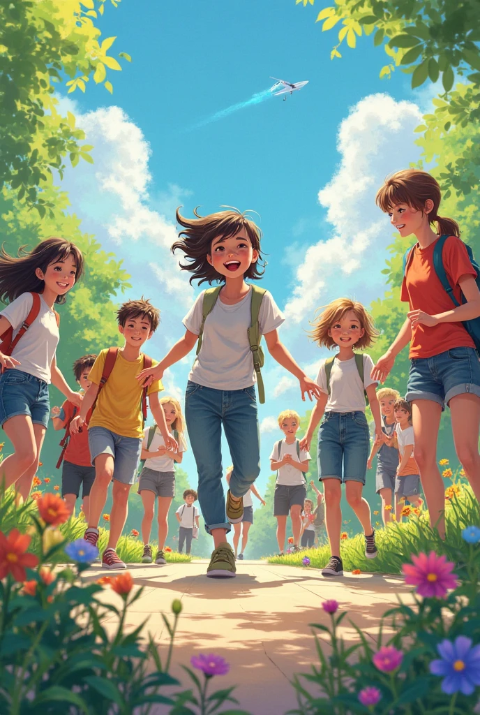 30cm x 15cm image of students in a recreational activity