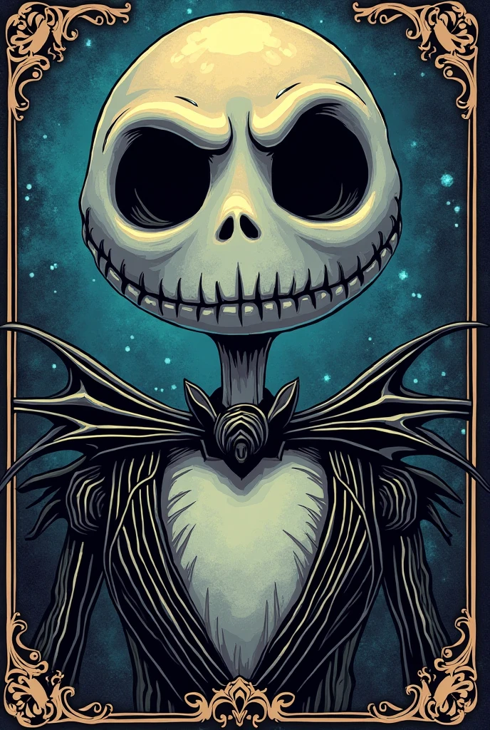 Jack from the Nightmare before Christmas, by Hannes Bok, black and white, monochrome <lora:hannesbok:1>