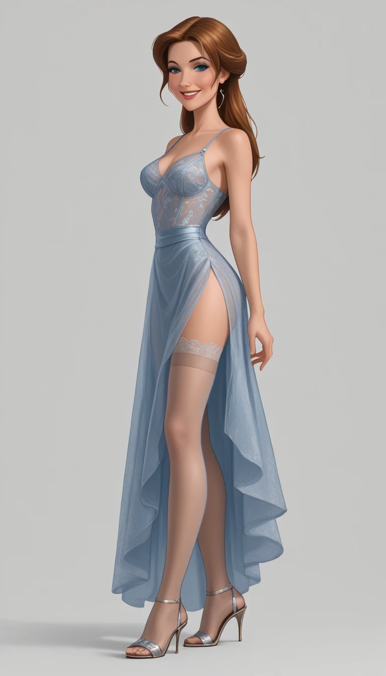 (Full body shot of Yoko Kumada:1.4), (buttock、Opening legs、velocity:1.2）、space art, Yoko Kumada、Various sexy poses、Big ass、Thighs that are about to tear、Digging into the skin、large full breasts、1 cheongsam woman，Standing posture，Transparent robot arm，Slender figure，perfectly proportions，Delicate hair accessories, Smile，Transparent Mechanical Shoes, Oriental elements, ( Bokeh)，High quality，4K，。.。.。.。.。.。.。.。.。.。.3D