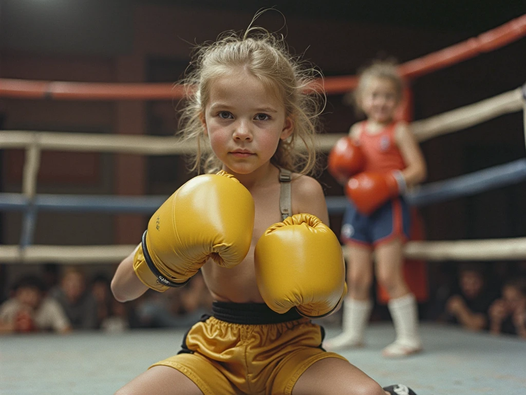 girl kid Boxing Training