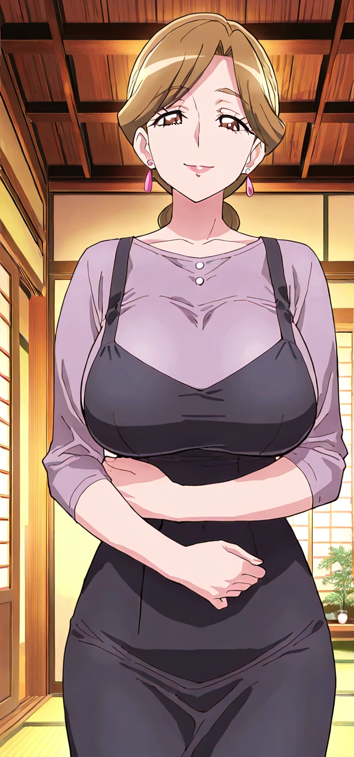 A housewife cleaning her room，sat on the ground，The eyes do not look at the lens，A shy look，Blushing mother，one braid，Smooth skin，Very meticulous clothes，Black stockings，extremly high detail，Random actions，interior scenes，is shy，kind，A MILF