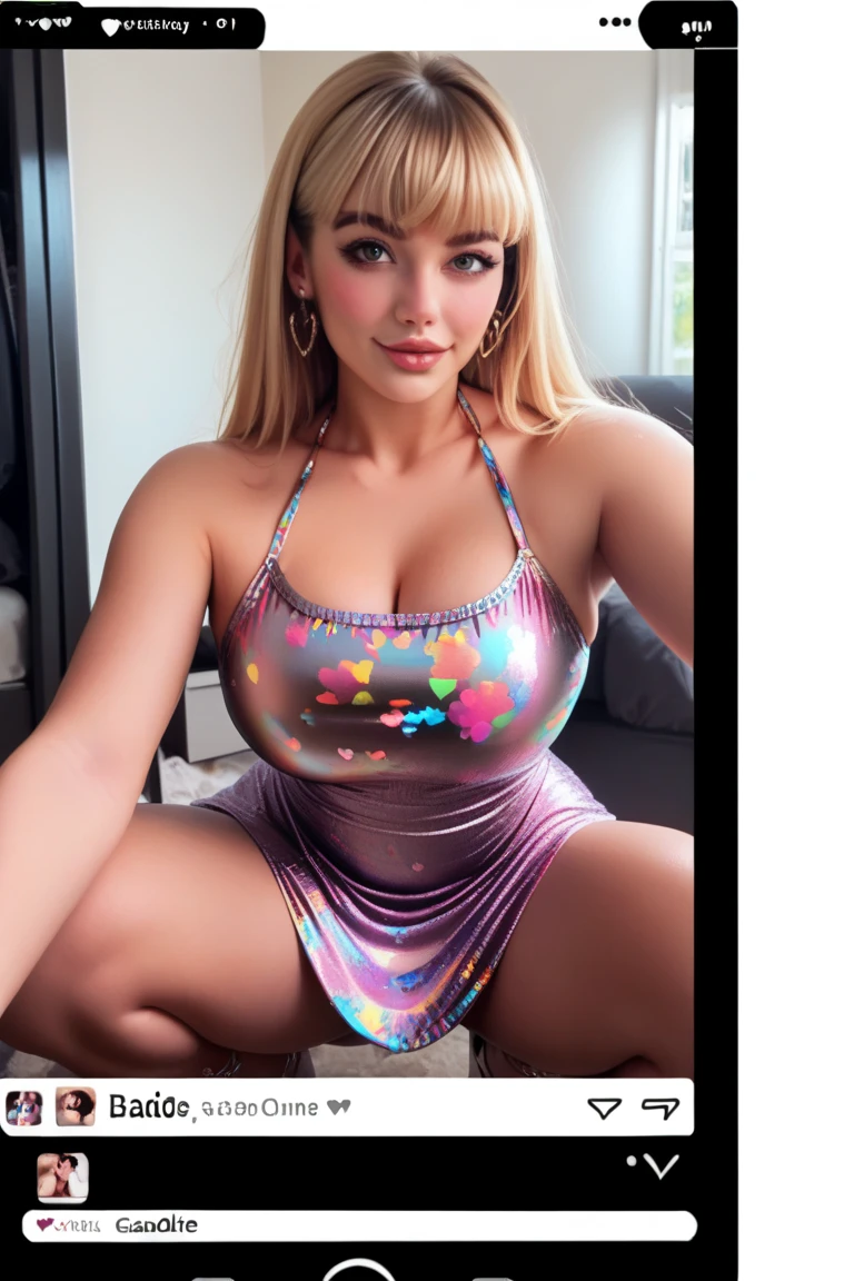 1girl,masterpiece , best quality,highres, 4k, Marin kitagawa, character in gym wear,long fluffy voluptuous hair,makeup,fashionable,necklace,jewelry,smiling,happiness radiant,posing sexy