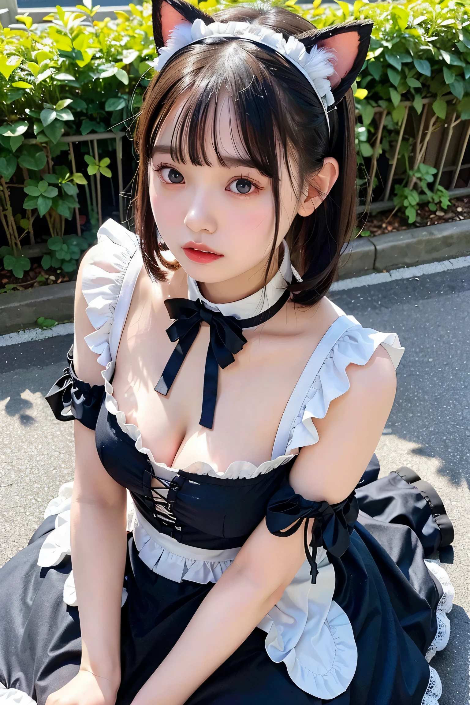 ((18 year old Japanese girl, 1 person)), (((Gothic Lolita Fashion:1.3)),(((Lace off-the-shoulder dress))),(((Outfit with intricate lace detailing))),(Emphasize large breasts:1.3),(European castle background:1.3),(Flowerbed with colorful flowers blooming in the garden),(squat:1.3),(The contrast of light and shadow makes the subject appear three-dimensional),Pretty and beautiful girl,Cute round face,Cute Smile,Blushing,Red lips,(Silvery white hair,Floral knit headband,Half Up、Floral braided space buns,Voluminous fishtail braid,Twisted pan,),(The bangs are see-through),hairpin,hair ornaments,Detailed clothing features,Detailed hair features,Detailed facial features,(Dynamic Angle),BREAK ceremony,((Random sexy poses、put in、Deep pleasure, Ecstatic eyes:1.2)), ((I gasp hard:1.2))、Ecstatic face、Climax expression, Through clenched teeth、My whole body is convulsing、Official Art,Highly detailed CG Unity 8k wallpaper, (masterpiece:1.0),(highest quality:1.0), photo shoot, 8k, Browsing Caution, High resolution, Kodak Portrait 400, Film Grain, Lens flare brilliance,Very low camera angle, View your audience
