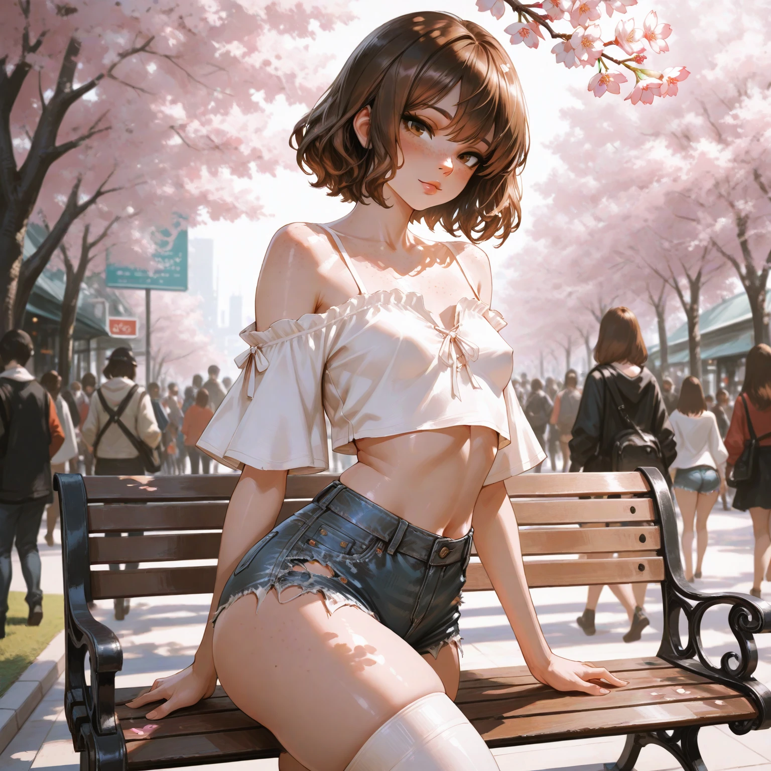 gravure　undergarment　pink there　bob　blue-sky　Mare  skirt 