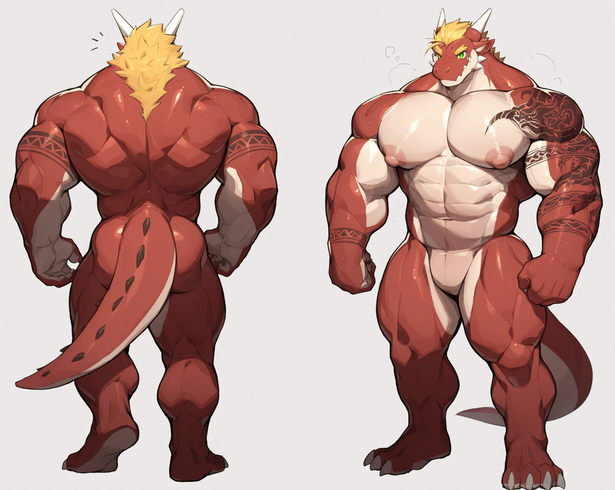 chernobog, big belly, chubby, masculine focus, underwear, bulge, nipples, full body, walking, full frontal, white background, 80s flat vector fashon art style 