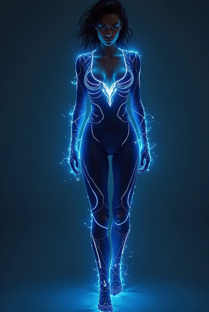 woman, <lora:Neon_Cyberpunk_SDXL:1> neonbody, lightstreaks, (masterpiece:1.2), best quality